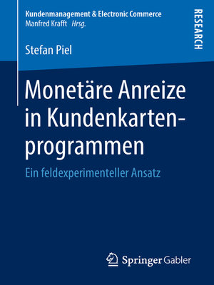cover image of Monetäre Anreize in Kundenkartenprogrammen